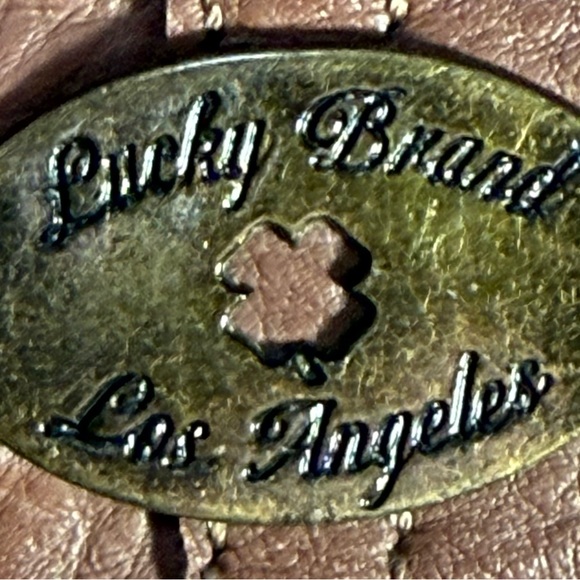 Lucky Brand Boho Bag Modesto Stash Flap Saddle Brown Leather EUC - Picture 12 of 14